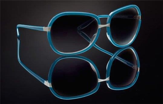 Barton Perreira Centerfold Navajo Blue brushed Silver sunglasses