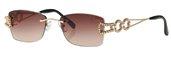 Caviar 1661SG 21 Gold Clear Stones/Brown Lens sunglasses