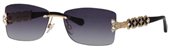 Caviar 5573 24 Gold Clear &amp; Black Stones/Gray Lens sunglasses