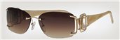 Caviar 6843 21 Gold With Clear Crystal Stones With Brown Lens sunglasses