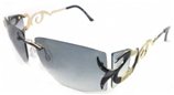Cazal 9019 001 Black Gold/Grey Gradient Lenses sunglasses