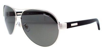 Chopard SCH771 579P Silver Black Wood Grey sunglasses