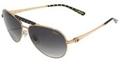 Chopard SCH870S Gold Black Stones Gray Gradient 0300 sunglasses