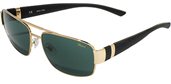 Chopard SCH879 Gold Black Composite Rubber Green Polarized 300P sunglasses