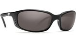 Costa Del Mar Brine Shiny Matte Black Frame / Lenses Costa 400 Vermillion CR 39 sunglasses