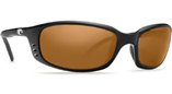 Costa Del Mar Brine Shiny Matte Black FrameLenses Costa 400 Amber CR 39 sunglasses
