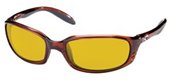 Costa Del Mar Brine Shiny Tortoise Frame/Polarized Sunrise Yellow Wave 400 Glass Lens sunglasses