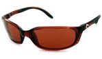 Costa Del Mar Brine Shiny Tortoise Frame/Polarized Vermillion Wave 400 Glass Lens sunglasses
