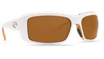 Costa Del Mar Cheeca White Tortoise Frame Dark Amber 400P sunglasses