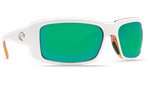 Costa Del Mar Cheeca White Tortoise Frame Green Mirror 580G sunglasses