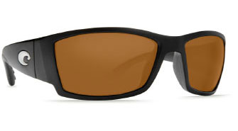 Costa Del Mar Corbina Black Frame/Amber CR 39 400 Glass Lens sunglasses