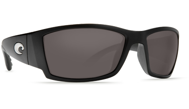 Costa Del Mar Corbina Shiny Black Frame Dark Gray 400P sunglasses