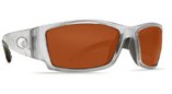 Costa Del Mar Corbina Silver Frame/Vermilion 400 CR 39 Glass Lens sunglasses