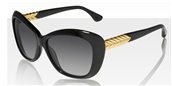 David Yurman Chevron Cat Eye DY 053 01G Black Onyx Gold sunglasses