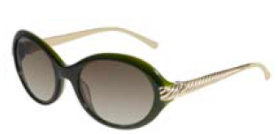 David Yurman Waverly DY016 08G Green Diopside with Gold sunglasses
