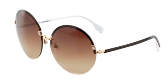 Diesel DL0001 28E Dark Brown Gold sunglasses