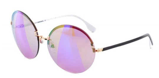 Diesel DL0001 28Z Black Gold Pink Violet sunglasses