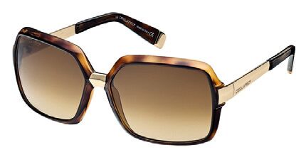 Dsquared DQ0044 52F Squared Havana, Shiny Rose Gold, Gradient Brown Lenses sunglasses