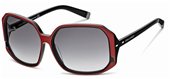 Dsquared DQ0052 68B Black Red Gunmetal/ShadedSmoke Lens sunglasses