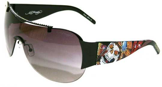 Ed Hardy Ehs 003 Japan With Swarovski Crystals Black Grey Gradient Black sunglasses