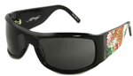 Ed Hardy Ehs 007 Alive Aware With Swarovski Crystals Black Grey Black sunglasses