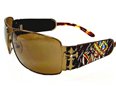 Ed Hardy Ehs 017 King OF Beasts Dog With Swarovski Crystals Cocoa Brown Cocoa sunglasses