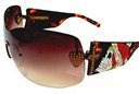 Ed Hardy Ehs 023 Zeke With Swarovski Crystals Tortoise Brown Tortoise sunglasses