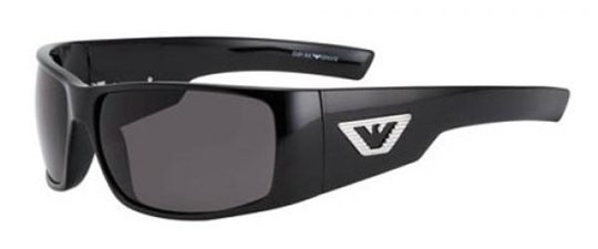 Emporio Armani 9570 0D28E5 Shiny Black Frame/Gray Lens sunglasses