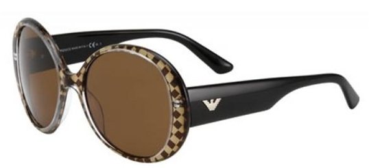 Emporio Armani 9608/S 0I09 Brown Black/Dark Brown Lens sunglasses
