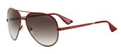 Emporio Armani 9638/S 0LJHCC Matte Gray Red Frame/BrownGradient Lens sunglasses