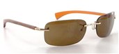 Gold &amp; Wood E08P 6 Bubinga / Orange sunglasses