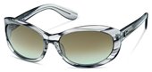 John Galliano JG0024 20B Glitter Melange Grey, Antique Silver Trim, Sky Blue Gradient Dark Grey Lenses sunglasses