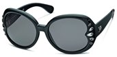 John Galliano JG0027 01A Black, Gunmetal, Dark Grey Lenses sunglasses