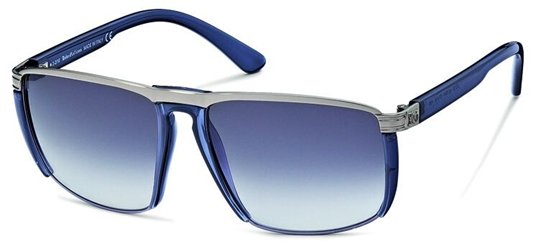 John Galliano JG0038 08W Gunmetal, Transparent Blue, Gradient Blue Lenses sunglasses