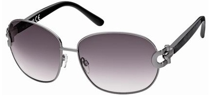 Just Cavalli JC273S 01Z Shiny Gunmetal, Black Mother of pearl Temples, Gradient Dark Grey Violet Lenses sunglasses