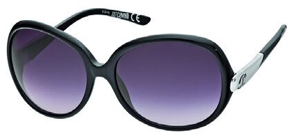 Just Cavalli JC318S 01B Shiny Black, Palladium, Gradient Dark Grey Lenses sunglasses