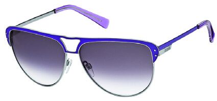 Just Cavalli JC324S 14B Violet, Light Ruthenium, Violet Temple Tips, Gradient Violet Dark Grey Lenses sunglasses