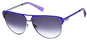 Just Cavalli JC324S 14B Violet, Light Ruthenium, Violet Temple Tips, Gradient Violet Dark Grey Lenses sunglasses