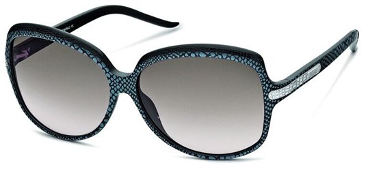 Just Cavalli JC328S 05B Black/SilverTexture, Palladium Trim, Gradient Dark Grey Lenses sunglasses