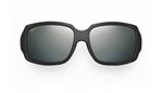 Maui Jim Bamboo 104 104 17 Gloss Black W/ Silver Neutral/Grey Polarized sunglasses