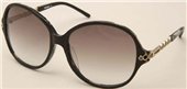 Missoni MI680 Black Striped Grey Shiny Rose Gold, Crystal Swarovski (01) Shaded Dark Smoke sunglasses