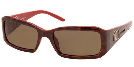 Miu Miu MU 07HS 7088C1 Dark Havana  Brown Brown sunglasses