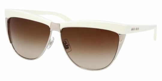 Miu Miu MU 11LS 7S31Z1 White/Brown Gradient sunglasses