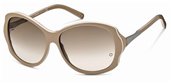 Mont Blanc MB314S 59F Beige / White / Shiny Beige, Light Ruthenium, Gradient Brown Lenses sunglasses