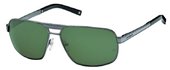 Mont Blanc MB322S 08N Gunmetal, Shiny Black Temple Tips, Green Lenses sunglasses