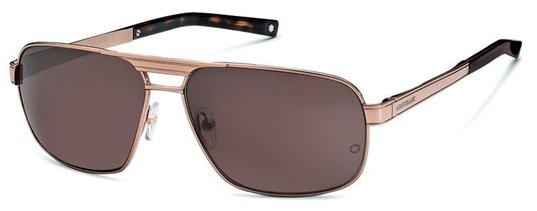 Mont Blanc MB322S 34F Bronze, Transparent Dark Brown/VintageHavana Temple Tips, Brown Lenses sunglasses