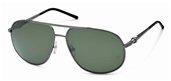 Mont Blanc MB328S 08N Shiny Gunmetal, Shiny Black Temple Tips, Green Lenses sunglasses