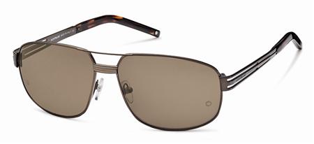 Mont Blanc MB331S 48J Dark Brown, Shiny Red Havana Temple Tips, Roviex Lenses sunglasses