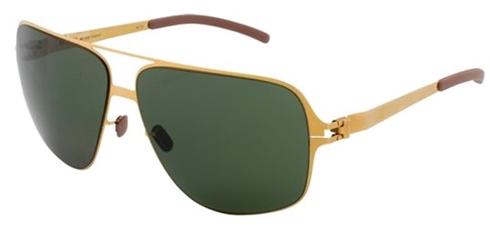 Mykita Cassius 013 Glossy Gold, Green Solid sunglasses