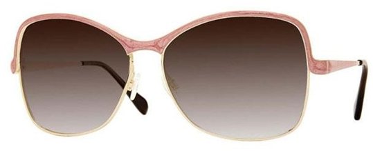 Oliver Peoples Annice Pink Pearl Gold Spice Brown Gradient sunglasses